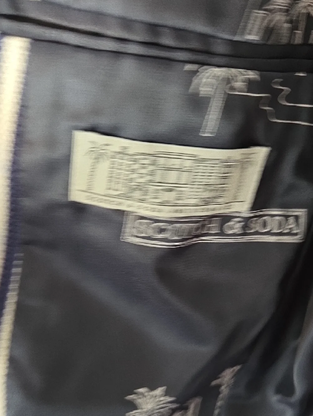 Scotch & Soda Navy and White Striped Mens/Women's Blazer - Picture 3 of 5